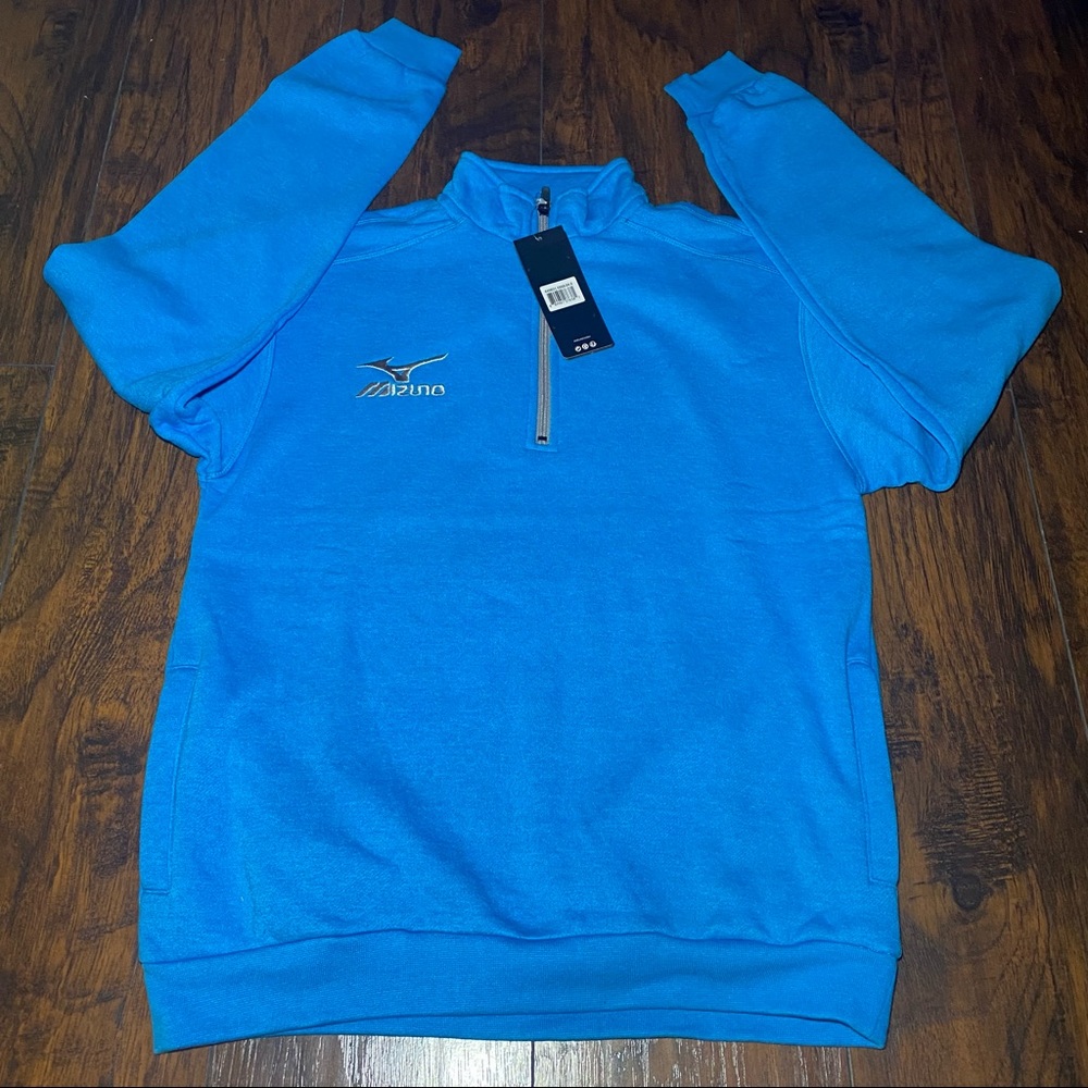 Mizuno Performance Body Warming Sweater Quarter Zip Men's Size Small Blue